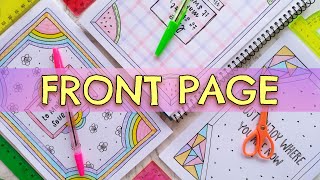 FRONT PAGE and BORDER DESIGN FOR SCHOOL PROJECT 💘 COVER PAGE DESIGN FOR ASSIGNMENT or JOURNAL [upl. by Arlon]