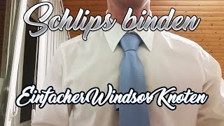 Schlips binden einfacher Windsor Knoten [upl. by Edmanda]