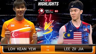 Highlight 🔴 Loh Kean Yew SINGAPORE vs MALAYSIA Lee Zii Jia Badminton Finals Mens Singles [upl. by Enom]