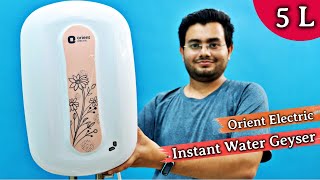 Orient Electric 5 L Instant Water Geyser Unboxing and Installation 🔥 Hot Water in Just 3 Min 😲 [upl. by Yrrok]