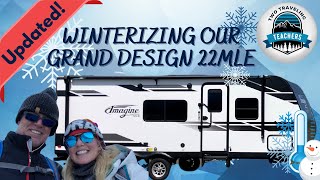 A StepbyStep Guide to Winterize a Grand Design 22 MLE Travel Trailer [upl. by Wight324]