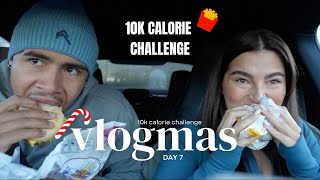 GYM GIRL amp BODYBUILDER ATTEMPT 10K CALORIE CHALLENGE  vlogmas day 7 ☆ [upl. by Vernier263]