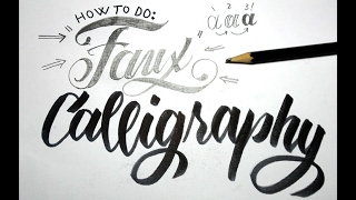 How to do Faux Calligraphy  With Practice Sheets [upl. by Aneleiram]