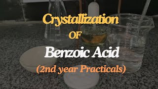 Crystallization of Benzoic acid from water  preparation of Benzoic acid crystals 2024 [upl. by Hamon381]