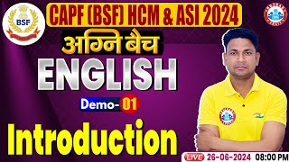 CAPF BSF HCM amp ASI 2024  English Introduction  BSF ASI 2024  BSF HCM 2024 English By Rinku Sir [upl. by Gassman]