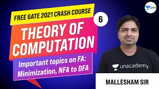 Important topics on FA Minimization NFA to DFA  Theory of Computation  Lec 6  GATE CSEIT Exam [upl. by Akima]