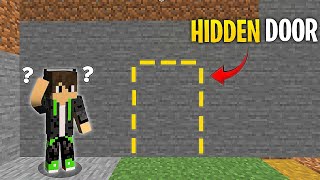 How To Make Hidden Door In Minecraft  Easy Secret Door Minecraft  Minecraft Hidden Door Tutorial [upl. by Mathias810]