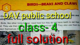 DAV class 4 science chapter 5 Birds  beak and claws solution by ranjan sir [upl. by Wynne]