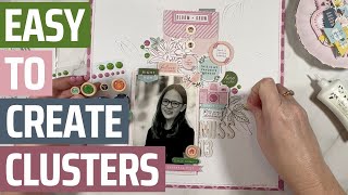 A NEW way to create layered Embellishment Clusters 🎂  Scrapbooking Tutorial [upl. by Yrian243]