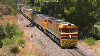 FREIGHT TRAINS DIVERT VIA THE ADELAIDE HILLS  Grain amp Rare SCT Freight [upl. by Ioab]