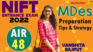 AIR 48  NIFT MDes 2022  NIFT GAT CAT Interview Preparation tips  Success journey of Vanshita [upl. by Anola979]