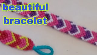 DIY BRACELET TUTORIAL FOR BEGINNERSIDEASMACRAMECHEVRONALZDIYHEARTVALENTINE [upl. by Ekusoyr92]