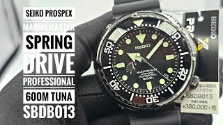 Seiko Prospex Marinemaster Spring Drive Professional 600m Tuna SBDB013 [upl. by Tse303]