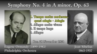 Sibelius Symphony No 4 Ormandy amp PhiladelphiaO 1954 シベリウス 交響曲第4番 オーマンディ [upl. by Nortna]