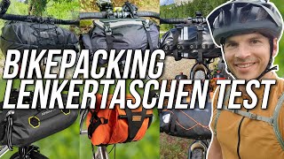 Bikepacking Lenkertaschen Test 🚲 6 Lenkerrollen im Vergleich 👉 Cyclite Topeak Ortlieb Riverside [upl. by Eirollam]