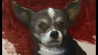 Oil Painting Tutorial  Portrait of a Chihuahua [upl. by Anovad]