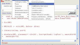 R Commander  Paired Sample tTest [upl. by Malachi761]