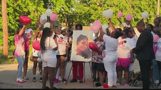 Mourners hold balloon release vigil for teen killed in St Louis [upl. by Hound]