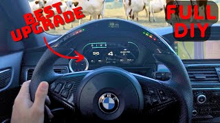 The Best Custom DIGITAL Gauge Cluster BMW E60 E90 E82 E46  Full DIY [upl. by Bocoj]