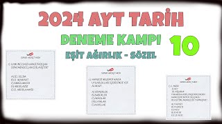 2024 AYT Tarih Deneme Kampı Deneme 10  EA SÖZEL aytdeneme ayttarihdeneme tarihdenemekampı [upl. by Inami]