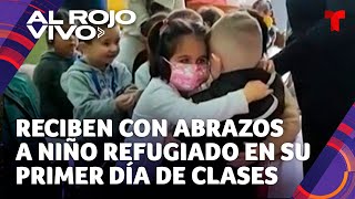 Niño ucraniano fue recibido con abrazos en un colegio de España [upl. by Osbert704]