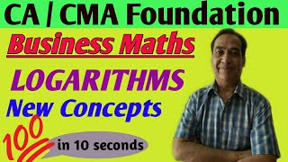 Logarithms New Concepts CACMA FoundationMath Expert D C Garg [upl. by Martres]