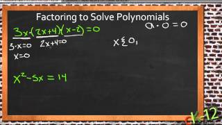 Factoring to Solve Polynomial Equations An Application Algebra I [upl. by Nylodnarb]