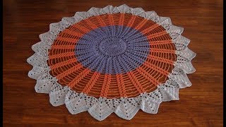 How to Crochet a Large Doily  Table Cover Pattern 771│by ThePatternFamily [upl. by Ybur]