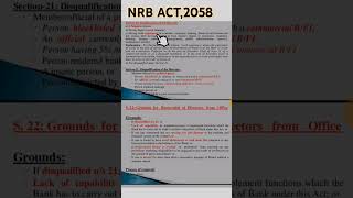 Nepal Rastra Bank Act  Important section NRB ACT 2058nrb nepalrastrabank nrbact shorts [upl. by Tremann]