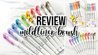 MILDLINER BRUSH PEN REVIEW  RESEĂ‘A  RIFA   DanielaGmr â™Ą [upl. by Eivi450]