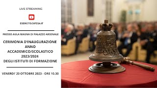 Inaugurazione dellAnno AccademicoScolastico 20232024 degli Istituti di Formazione dellEsercito [upl. by Ynaffad]