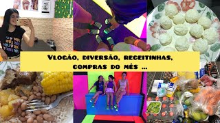 VLOGÃO compras do mês depilação docinho de leite ninho diversão e mais… [upl. by Annahsed703]