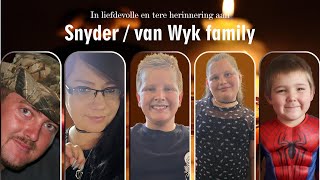 Funeral Service of Snyder  van Wyk family [upl. by Thilde365]