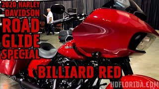 2020 HARLEYDAVIDSON ROAD GLIDE SPECIAL IN BILLIARD RED [upl. by Ecnarwal244]