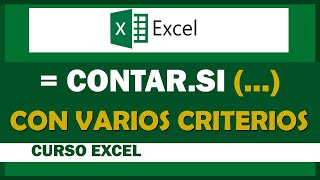 Función Contar Contarsi contarsiconjunto con varios criterios en Excel [upl. by Arlin978]