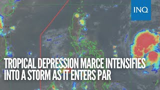 Tropical Depression Marce intensifies into a storm as it enters PAR [upl. by Hsara]