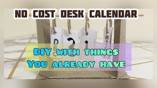 DIY Desk Calendar Tutorial  Simple Materials Easy Steps  Easy useful craft for school going kids [upl. by Novrej]