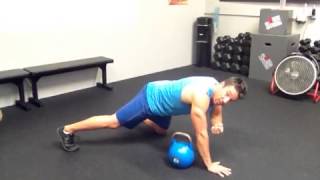 Kettlebell Pull Through Plank  Coach Rob  3STRONG [upl. by Yerag]