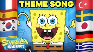 SpongeBob Theme Song in 27 Different Languages 🌎  SpongeBob [upl. by Nibbor]