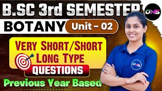 BSc 3rd Semester Botany Unit2nd Important Questions [upl. by Jade]