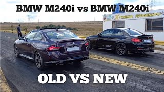 2021 BMW M240i G42 vs 2018 BMW M240i F22 drag race Cars924 [upl. by Creight]