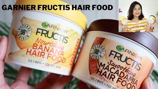 New Garnier Fructis Hair Food in Deep Nutrition Banana amp Deep Smooth Macadamia Hair Food [upl. by Nahama]