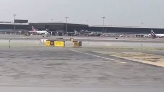 Inundaciones en el Aeropuerto del Prat en Barcelona [upl. by Ammon690]