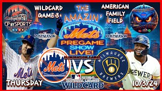 Mets PreGame Show  Mets vs Brewers Game 3 NL Wild Card  MLB Playoffs  MLB Postseason  Mets Talk [upl. by Aivatnuhs]