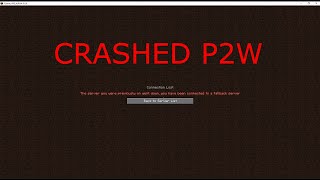 Crashing Minecraft P2W Server 1165 [upl. by Llenhoj]