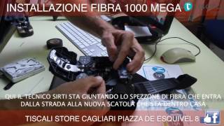 installazione fibra 1000 mega store tiscali cagliari [upl. by Pinto]