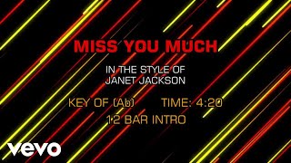 Janet Jackson  Miss You Much Karaoke [upl. by Axe483]