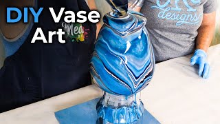 Turning Dollar Store Vases into Works of Art  2 Different Ways [upl. by Berhley]