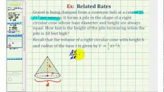 Ex Related Rates  Right Circular Cone [upl. by Shamrao]