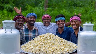 MAKING PANEER  Homemade Paneer making in Village  Traditional Paneer Butter Masala Gravy Recipe [upl. by Laufer]